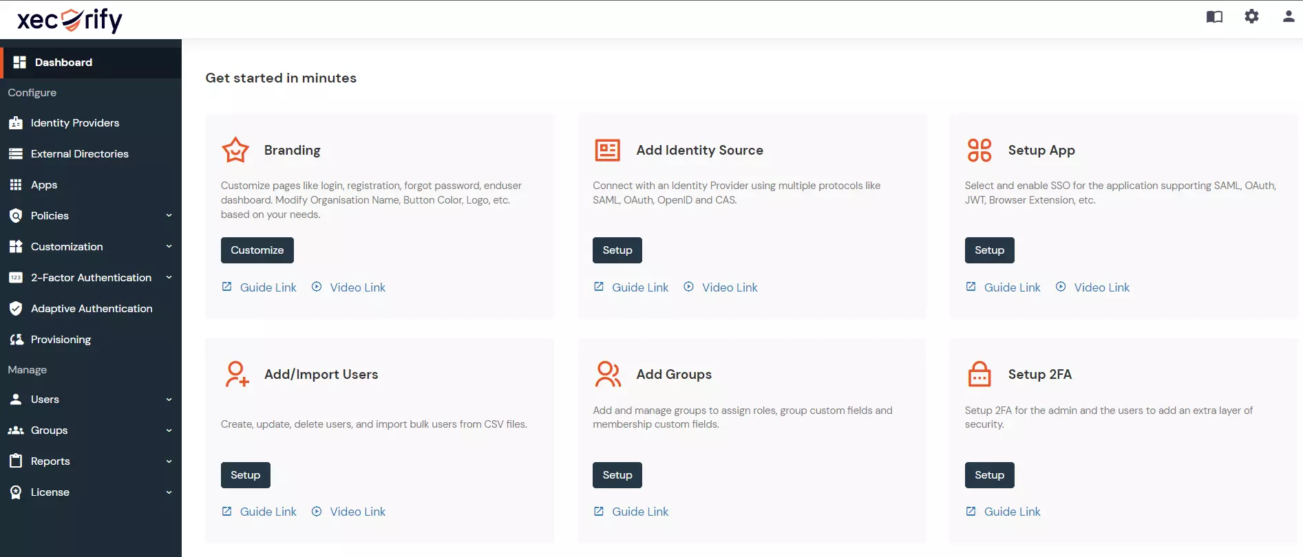 miniOrange Identity Platform Admin Handbook: Dashboard Apps