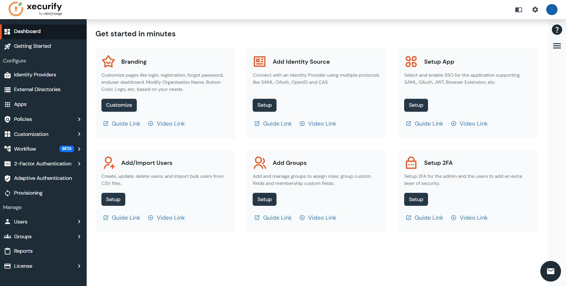 miniOrange Identity Platform Admin Handbook: Dashboard Apps