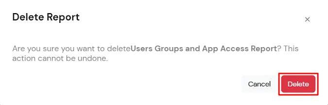 miniOrange Identity Platform Admin Handbook: Delete report