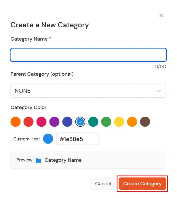 miniOrange Identity Platform Partner Portal Handbook: Enter category details