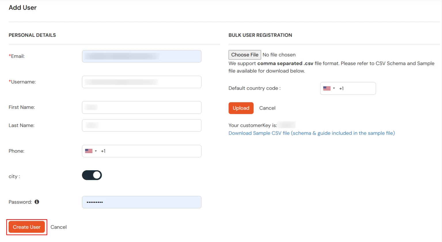 miniOrange Identity Platform Admin Handbook: Fill User Details