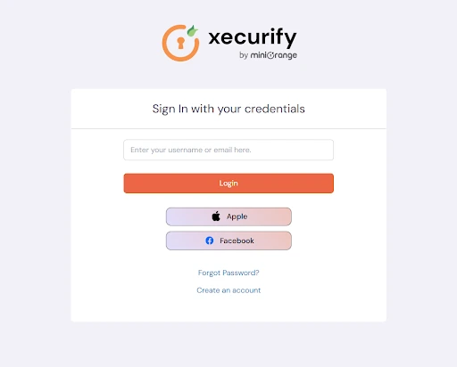 miniOrange Identity Admin Handbook: Login Page