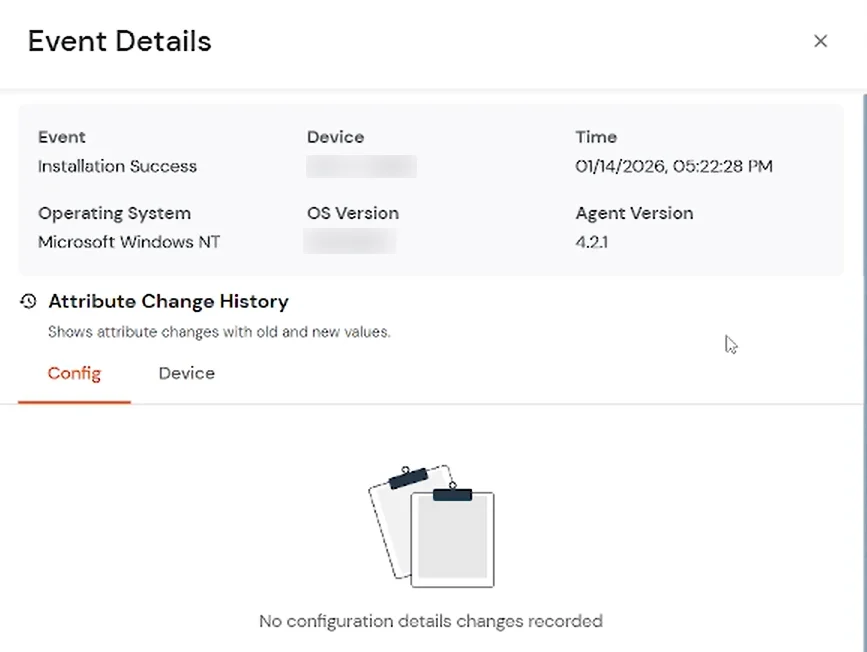 miniOrange Identity Platform Admin Handbook: Event Details panel