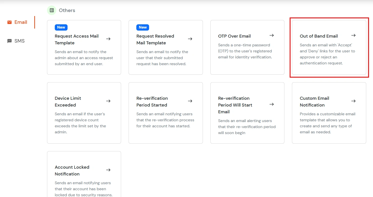 miniOrange Identity Platform Handbook: Out Of Band Email Template