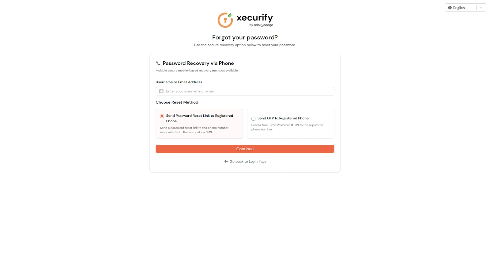 Password Recovery via Phone