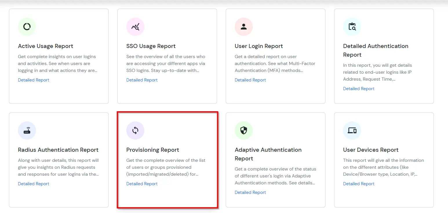 miniOrange Identity Platform Admin Handbook: Provisioning Report