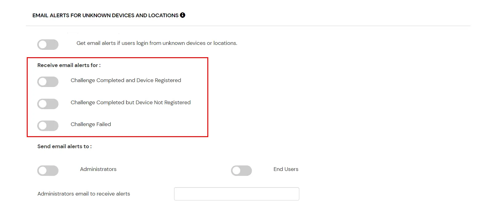 adaptive authentication Action for behavior Change Configuration