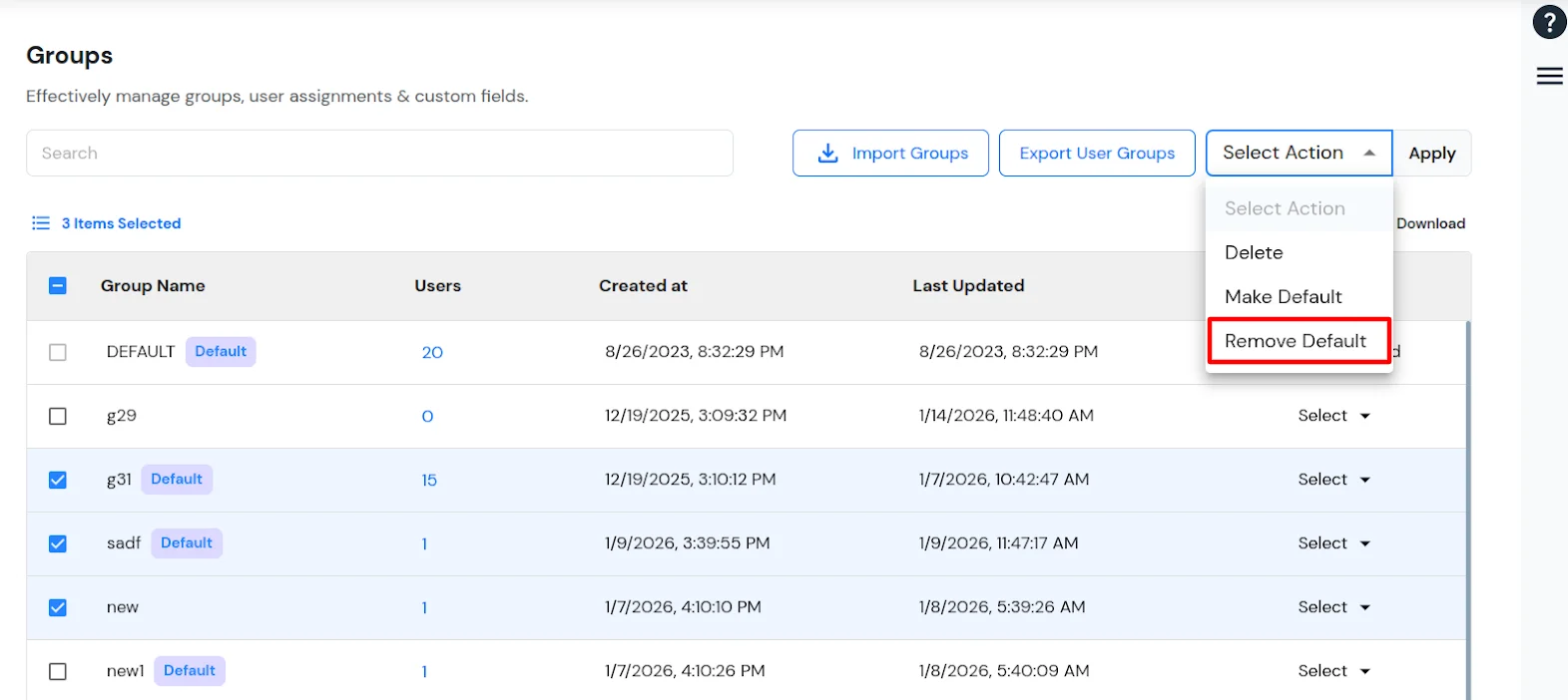 miniOrange Identity Platform Admin Handbook: Remove Default, Apply