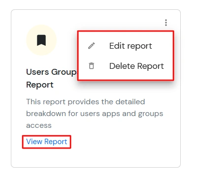 miniOrange Identity Platform Admin Handbook: Personalized report actions