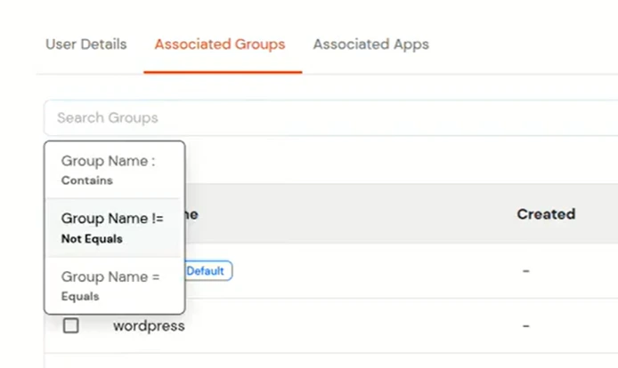miniOrange Identity Platform Administratorhandbuch: Suchgruppen