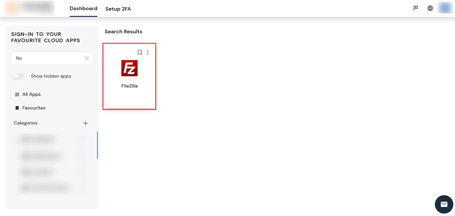Filezilla Thick Client SSO: Select Filezilla 