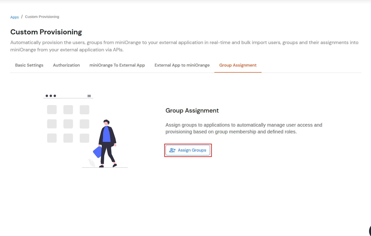 Custom Provisioning App - Select Group Assignment