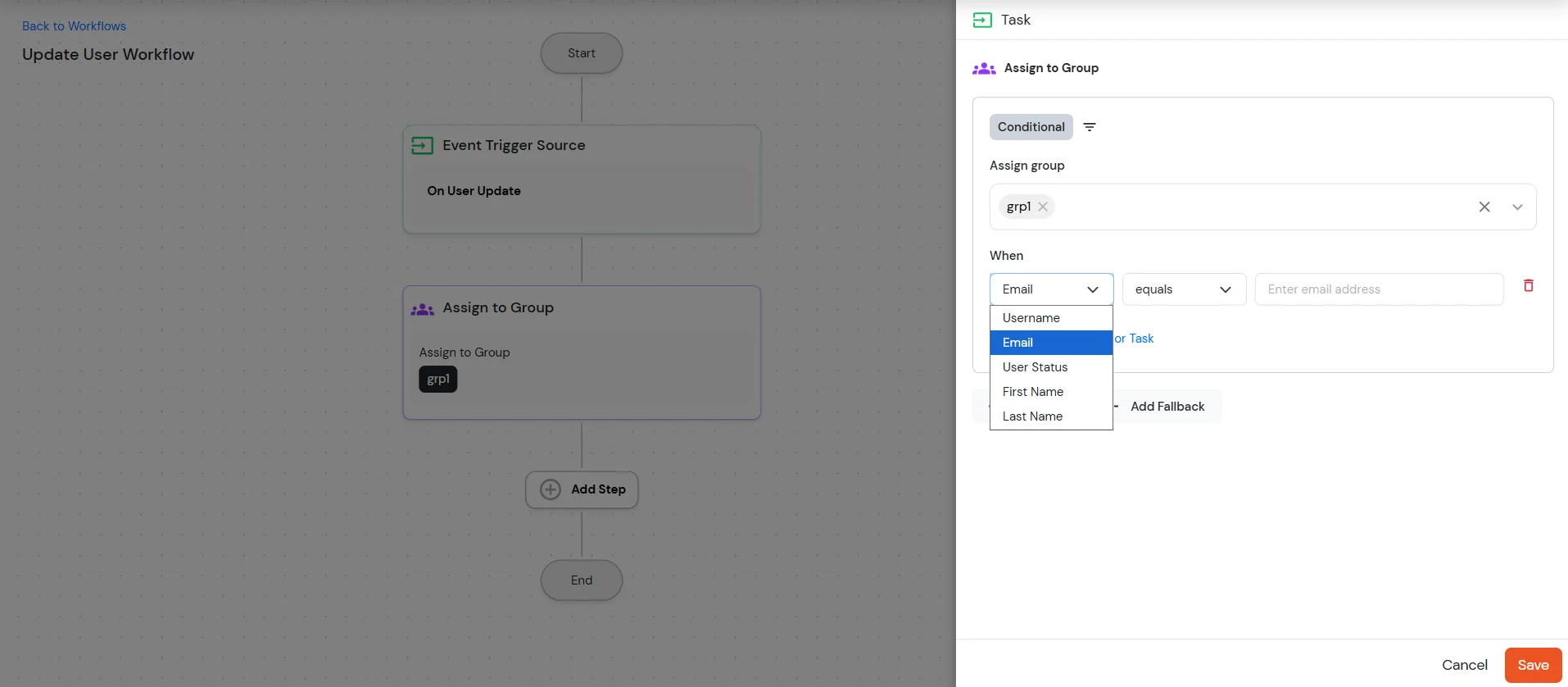 Select Groups in Admin Handbook