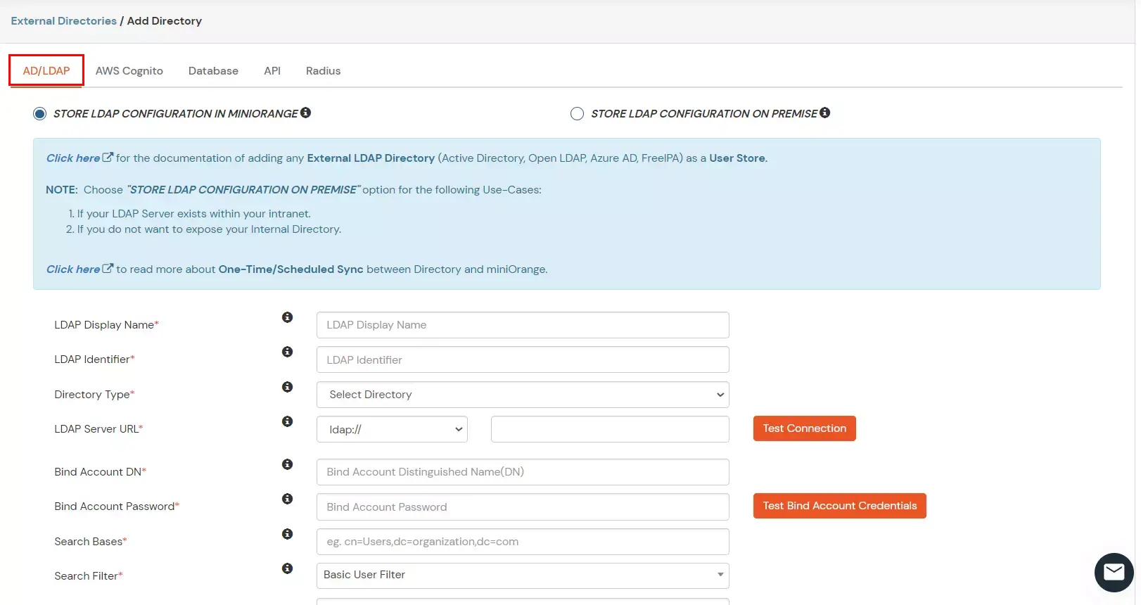 miniOrange Identity Platform Admin Handbook: Select LDAP