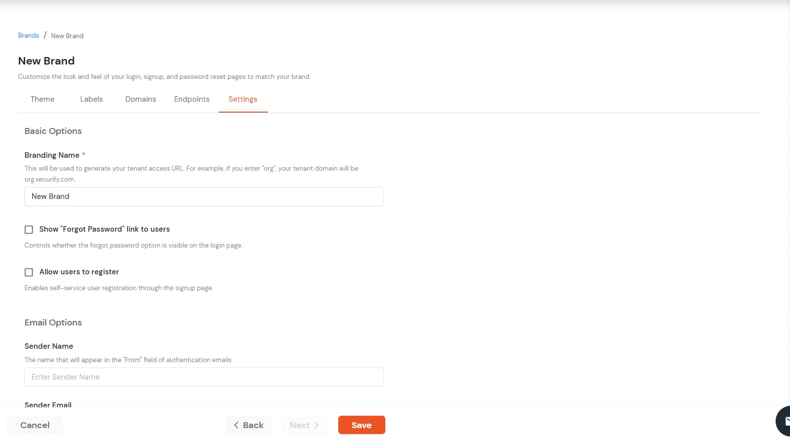 miniOrange Identity Platform Admin Handbook: Settings Tab