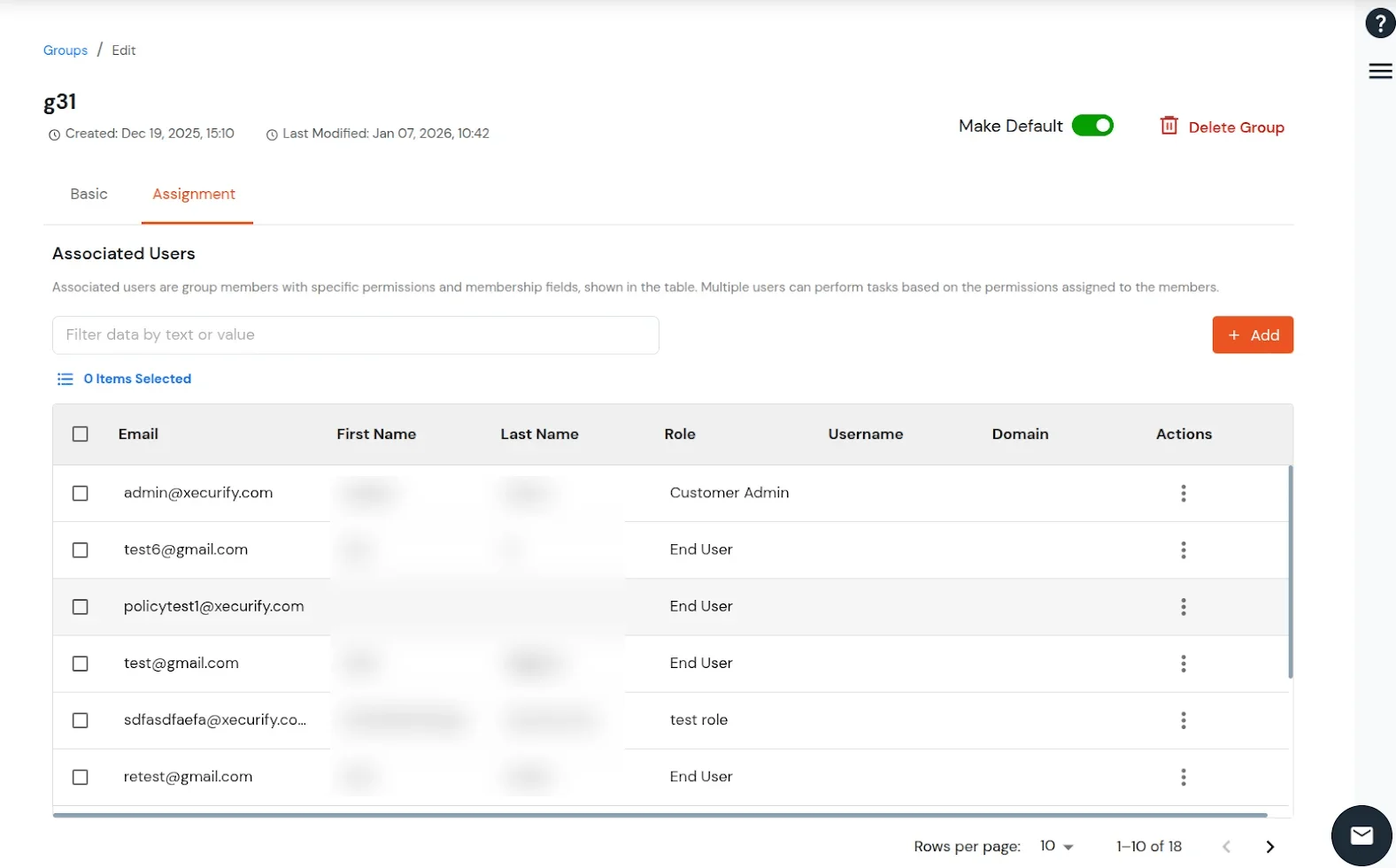 miniOrange Identity Platform Admin Handbook: Assignment tab, group members