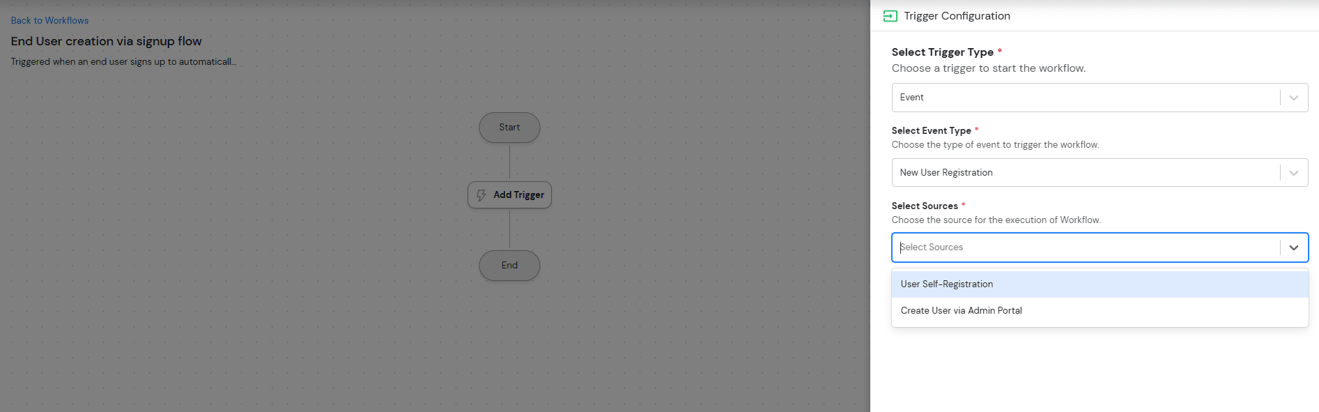 Trgger Configuration in Admin handbook