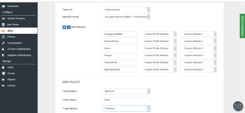 iPipeline Single Sign On (SSO) save configuration