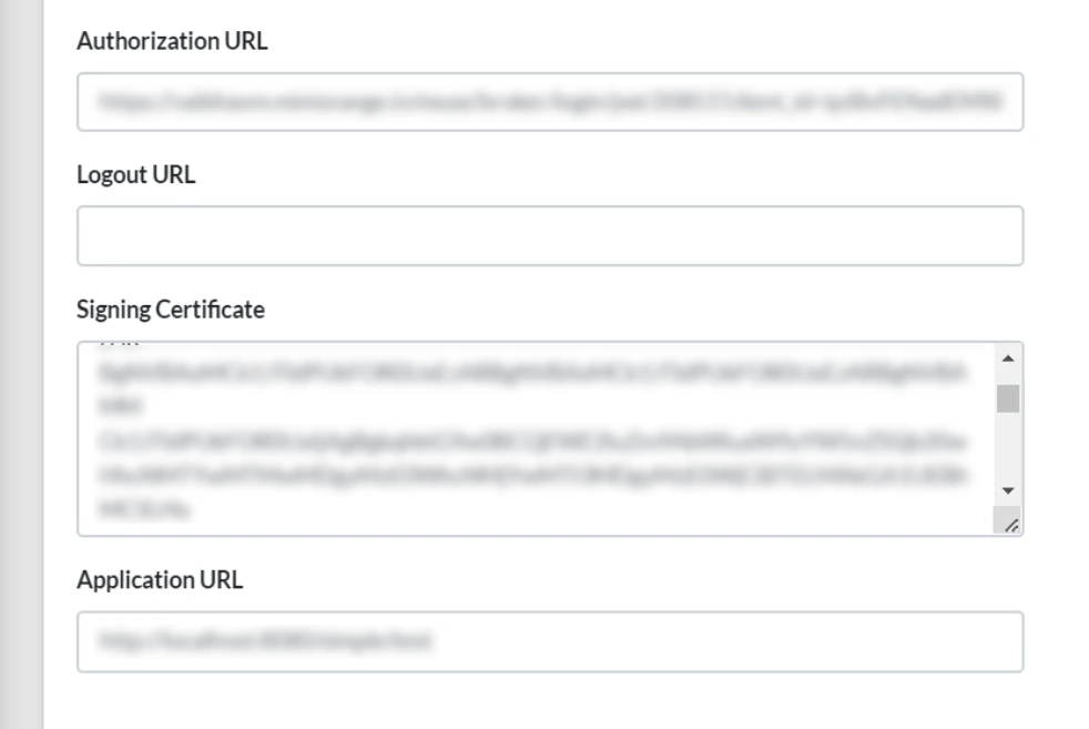 Java Single Sign-On (SSO) Signing Certificate