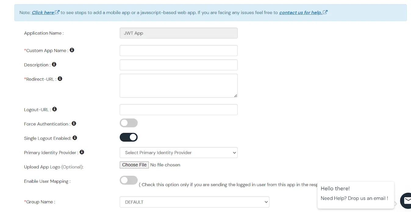 Java Single Sign-On (SSO) Application Details