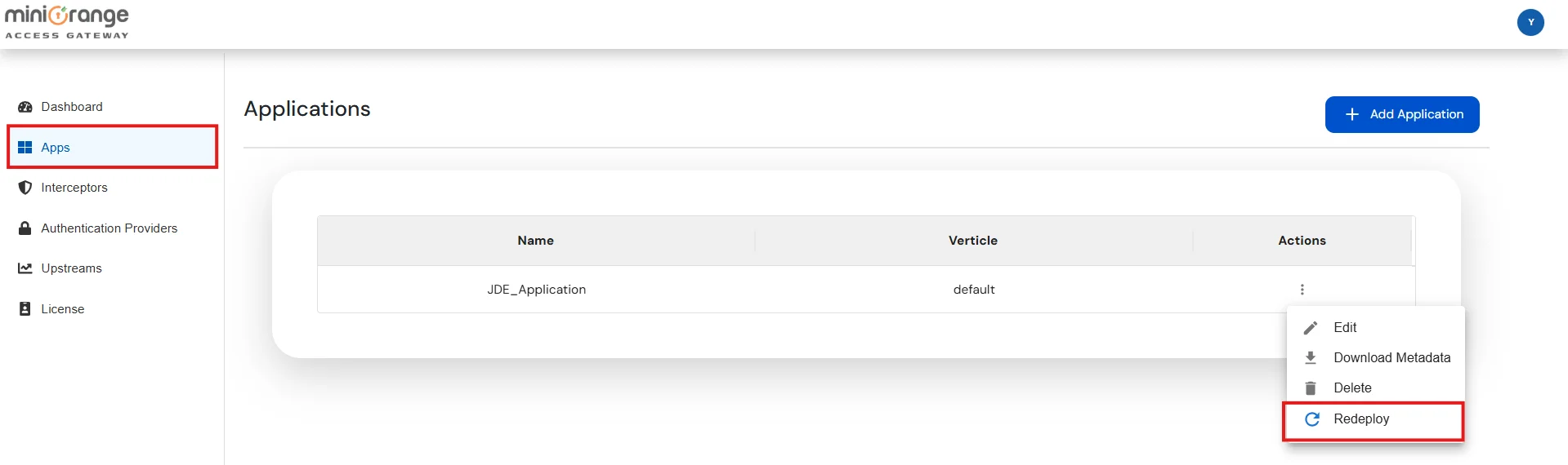 Setup JD Edwards via miniOrange access gateway