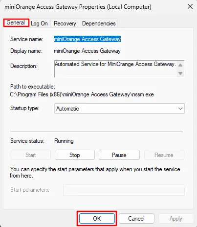 miniOrange Access Gateway Login Page