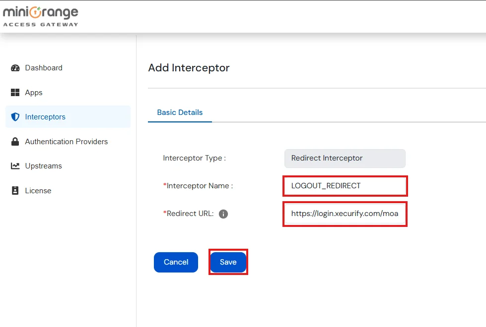 Setup JD Edwards via miniOrange access gateway