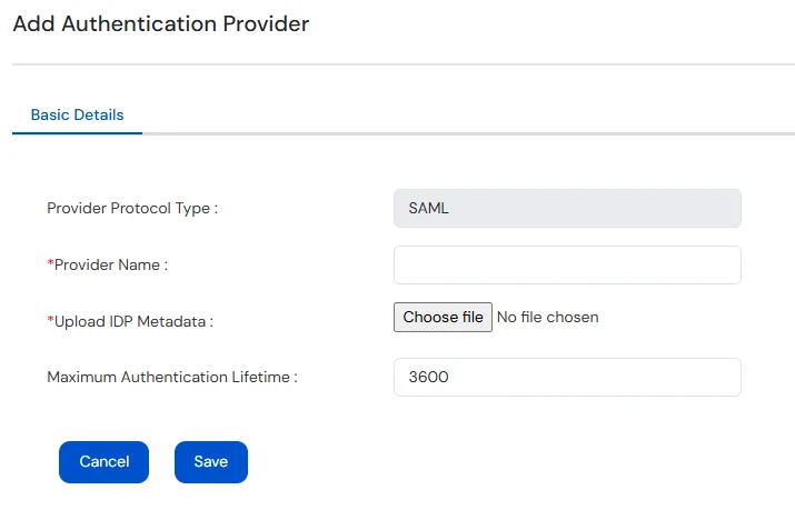 Setup miniOrange Access Gateway : Emter Identity Provider Name