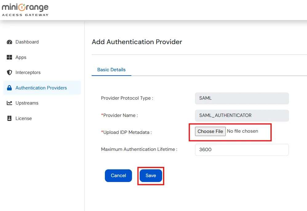 Setup JD Edwards via miniOrange access gateway