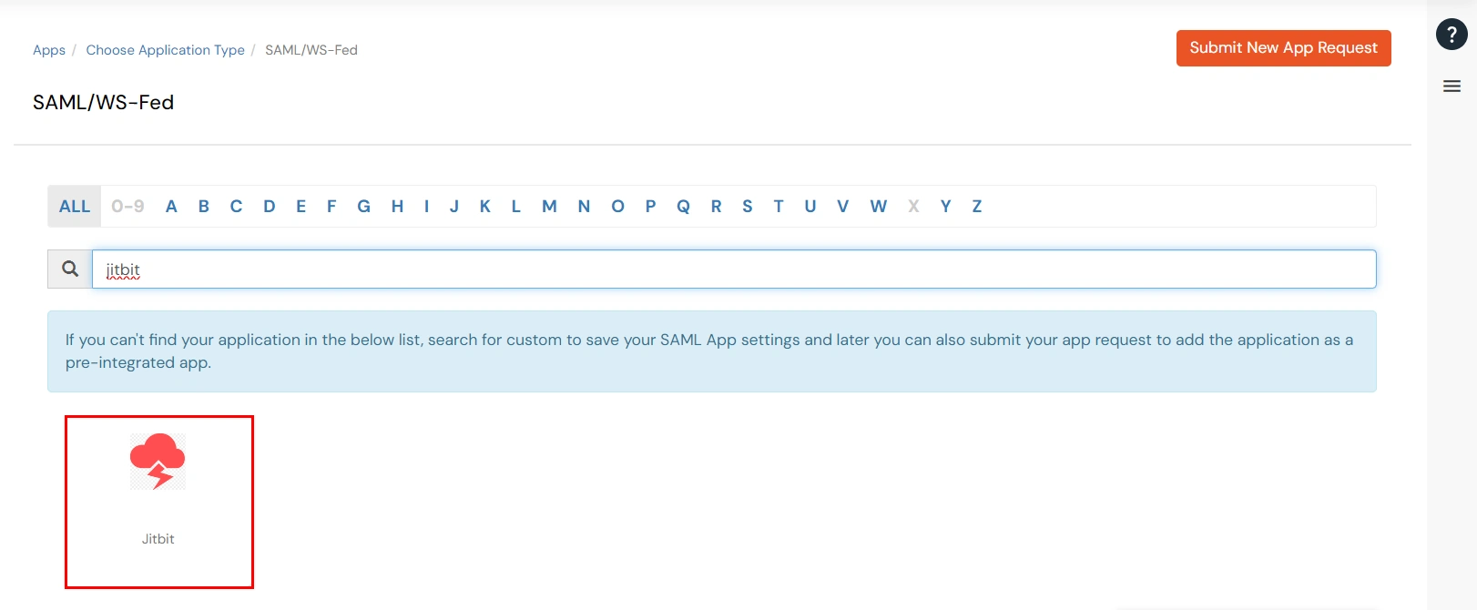 Jitbit Single Sign-On (SSO) manage apps