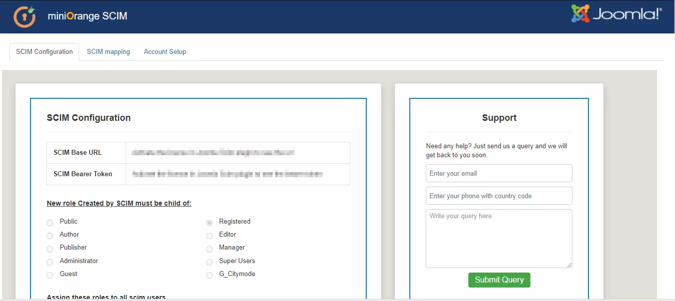 User provisioning with joomla-create application