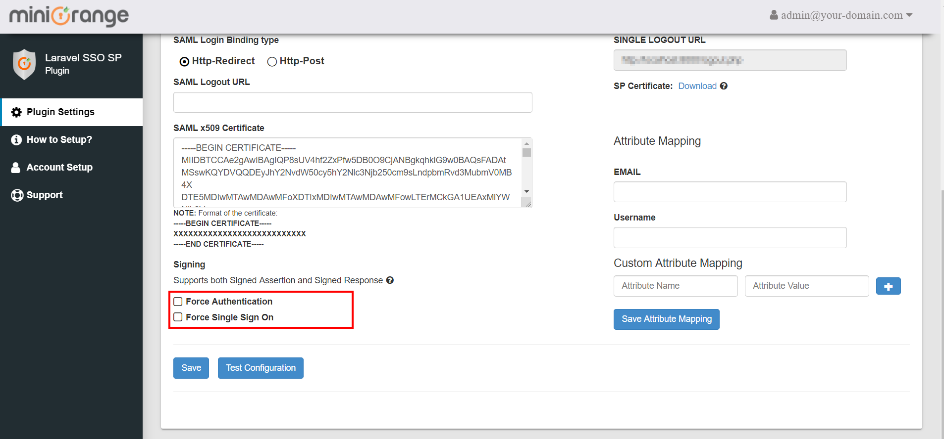 Laravel SSO force single sign on