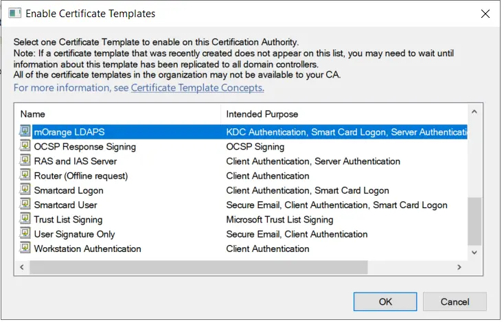 LDAPS on Windows Server duplicate kerberos authenticator template