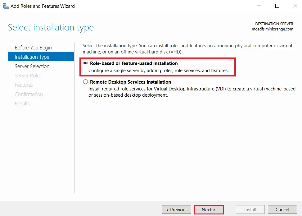 LDAPS on Windows Server role or feature based installation