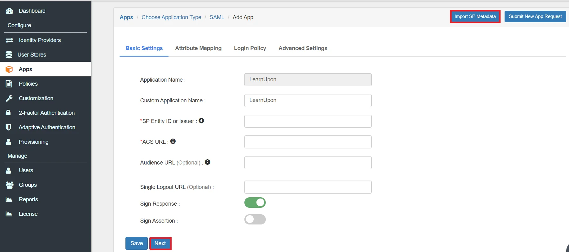 Configure LearnUpon Single Sign-On (SSO)