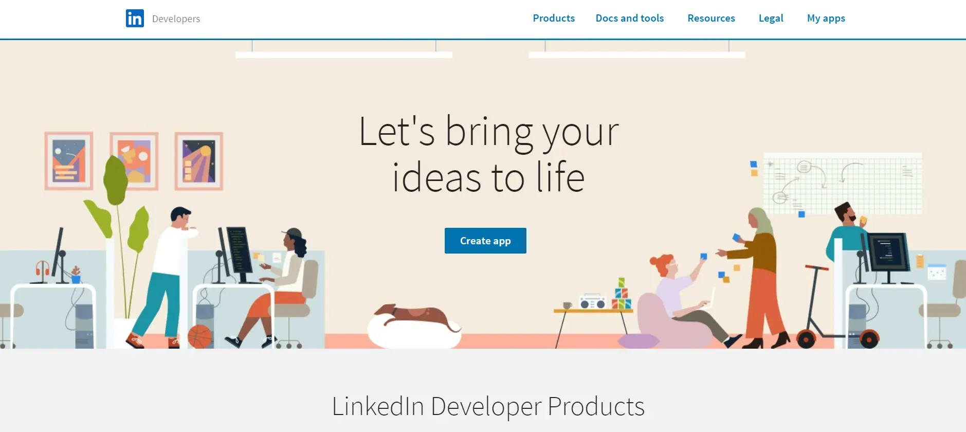 LeafpubSSO LinkedIn: Create-application