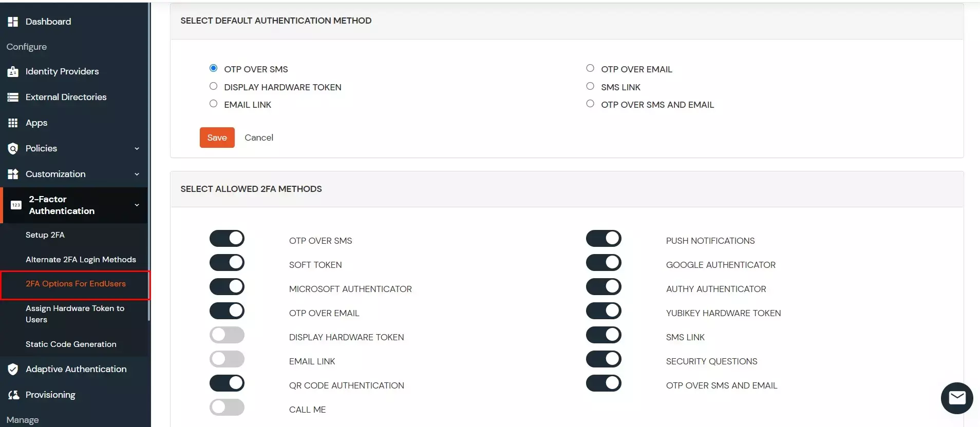 CentOS 2FA/MFA: Choose 2FA Option