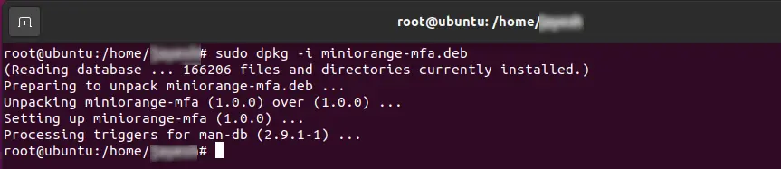 Setup 2FA/MFA provider for Linux: Install miniOrange MFA RPM