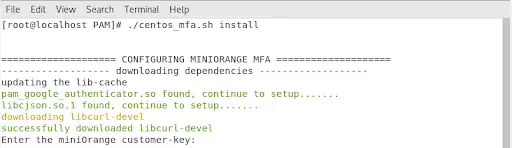 CentOS 2FA: Run command for 2FA configuration