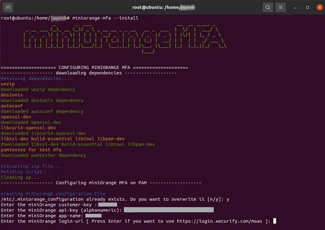 Two-factor Authentication for Linux SSH configured successfully