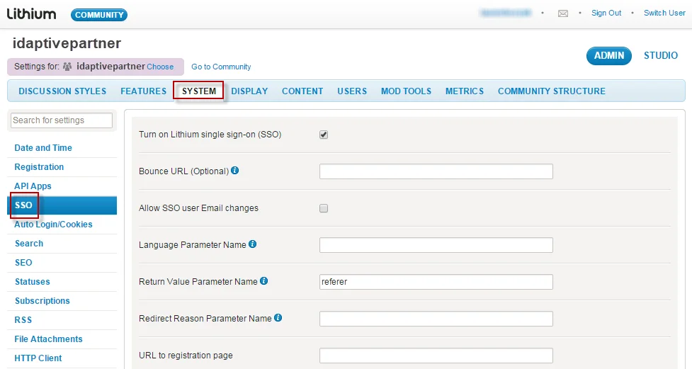 Lithium Single Sign-On (sso) Lithium SSO Setup