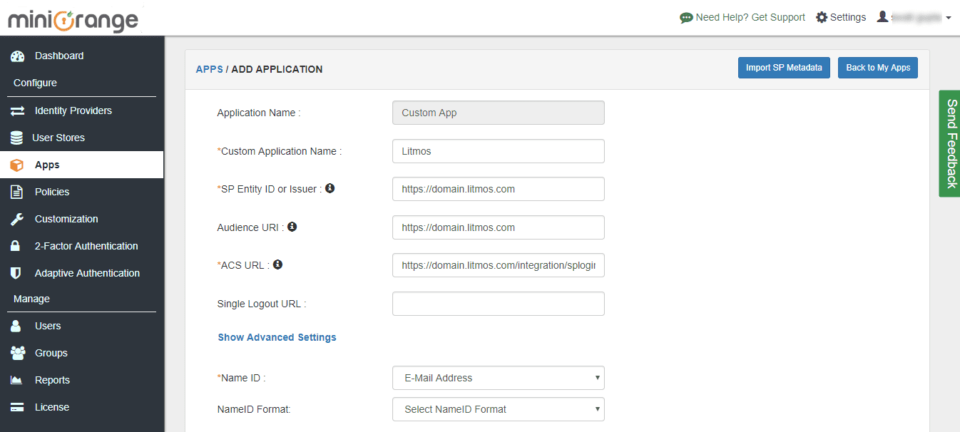 litmos sso configuration