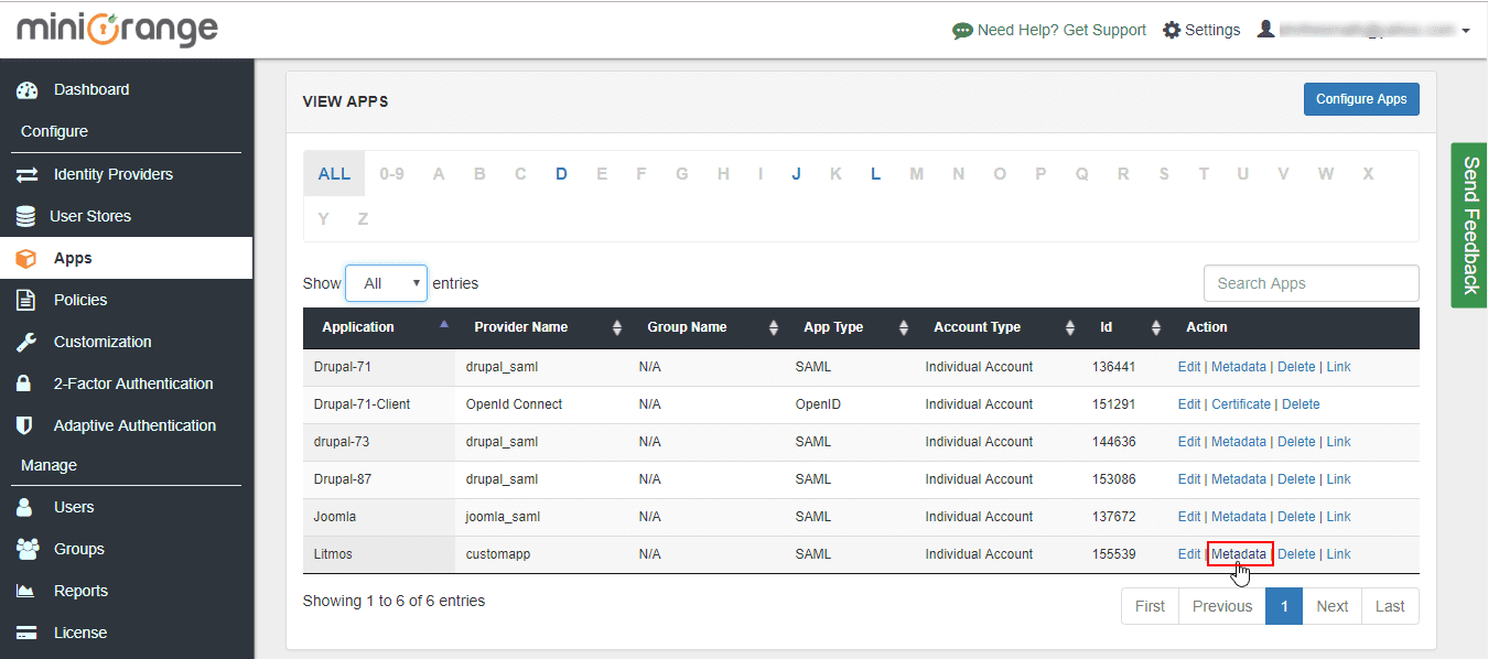 SAP Litmos Single Sign On (sso) click metadata data