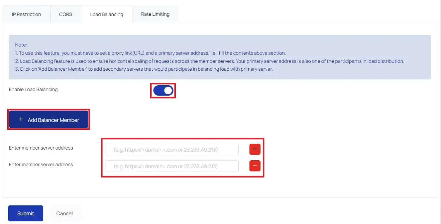 Load Balancing Reverse Proxy - Setting Load Balancing