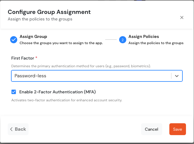miniOrange Identity Platform Admin Handbook: Under the Add Login Policy, provide the details