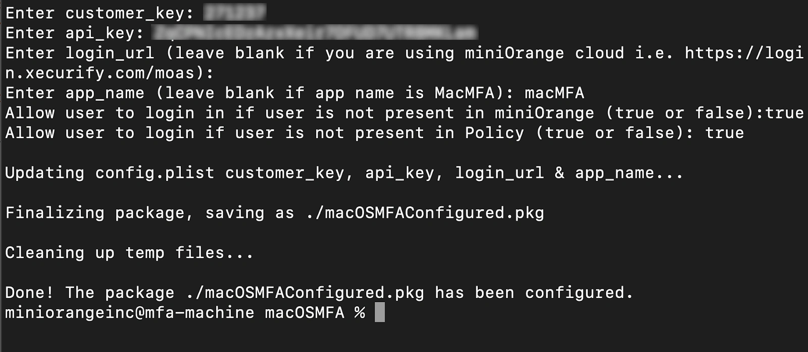 MacOS Multi-Factor Authentication 2FA/MFA