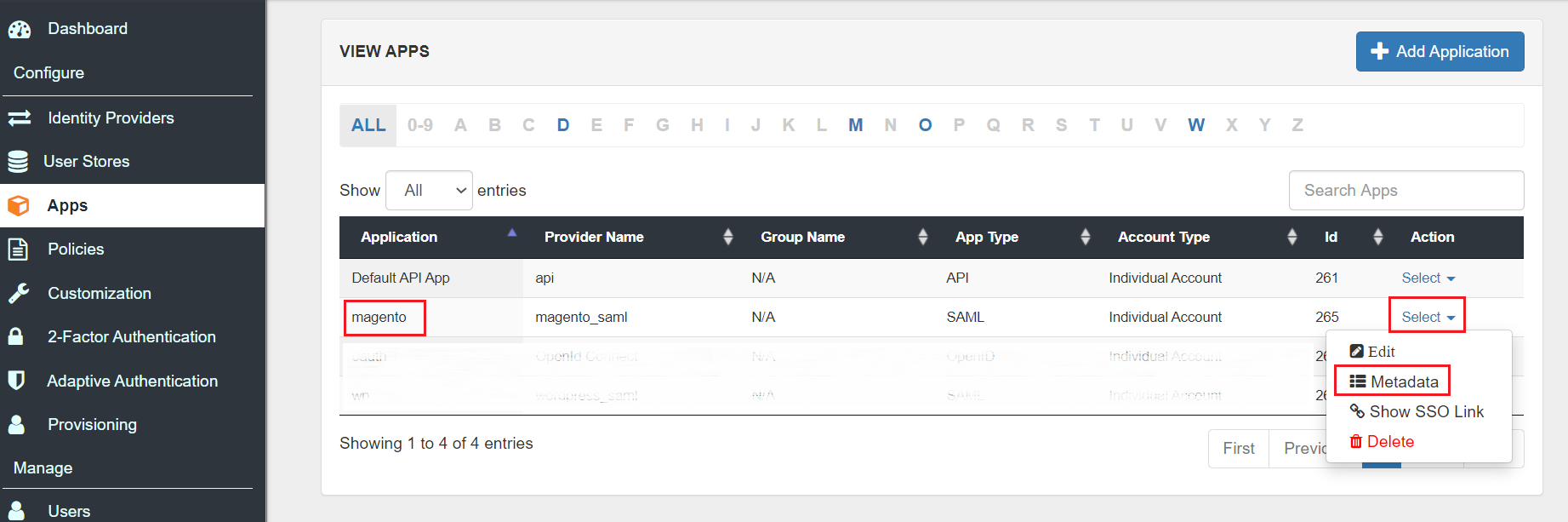 Magento single sign on (sso) saml configuration