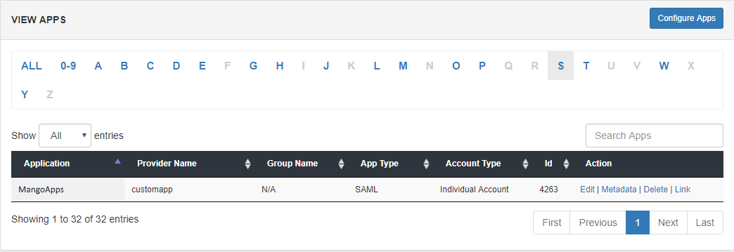 mangoapps sso metadata link