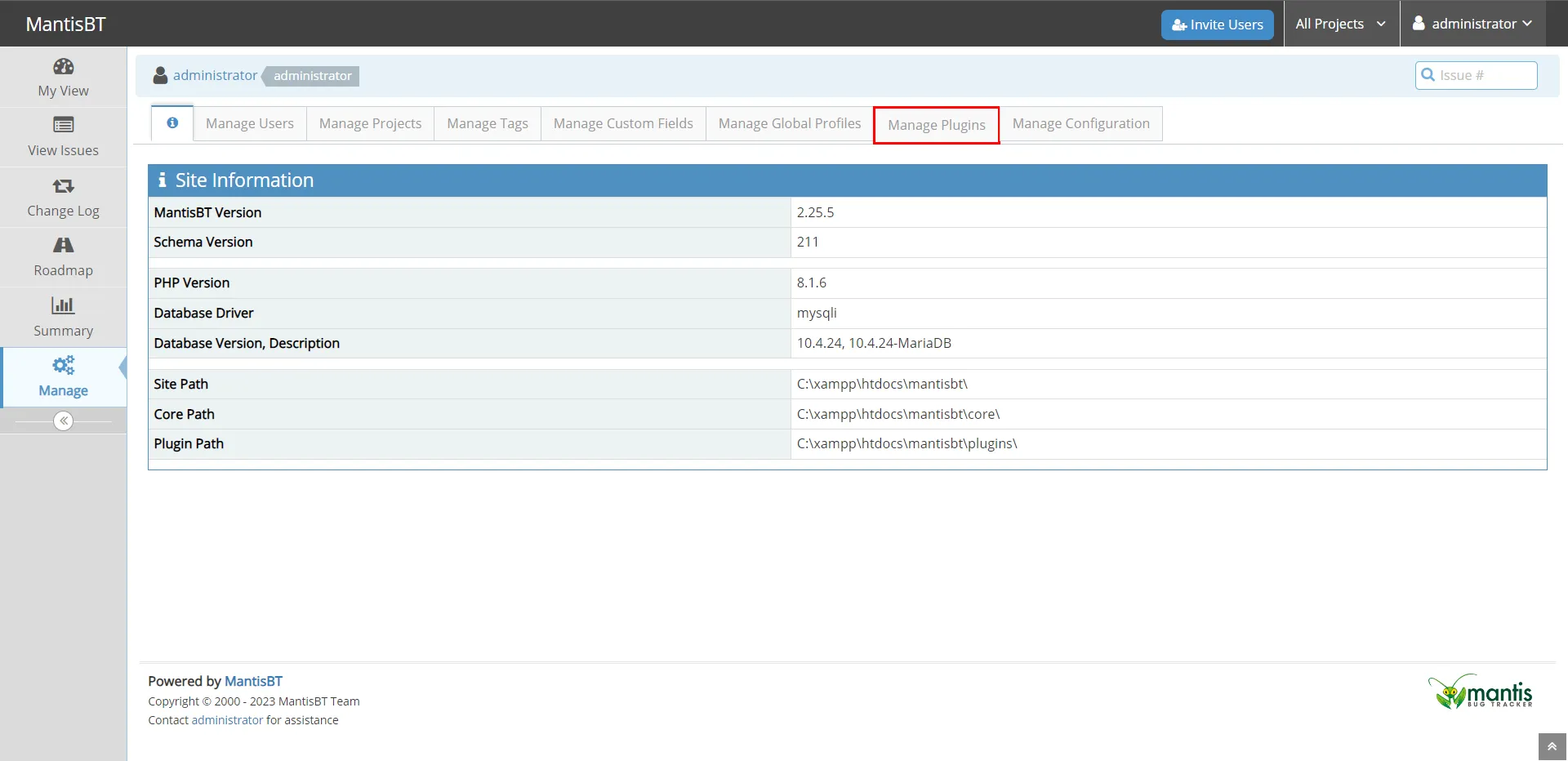 Manage plugins