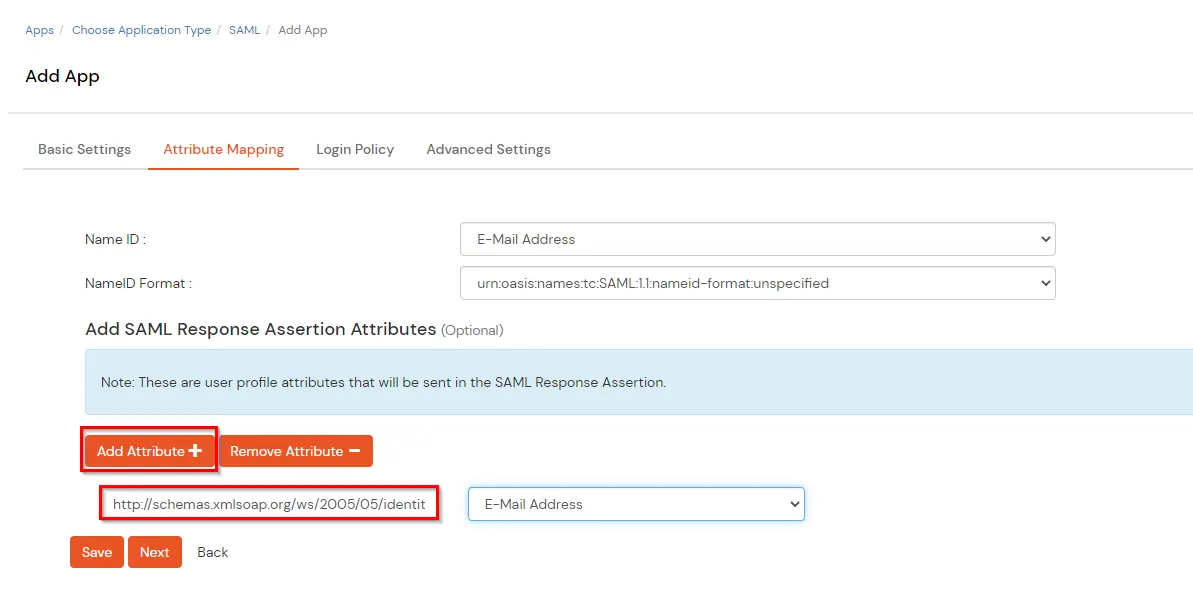 Media Shuttle Single Sign-On (sso) Add optional Attribute